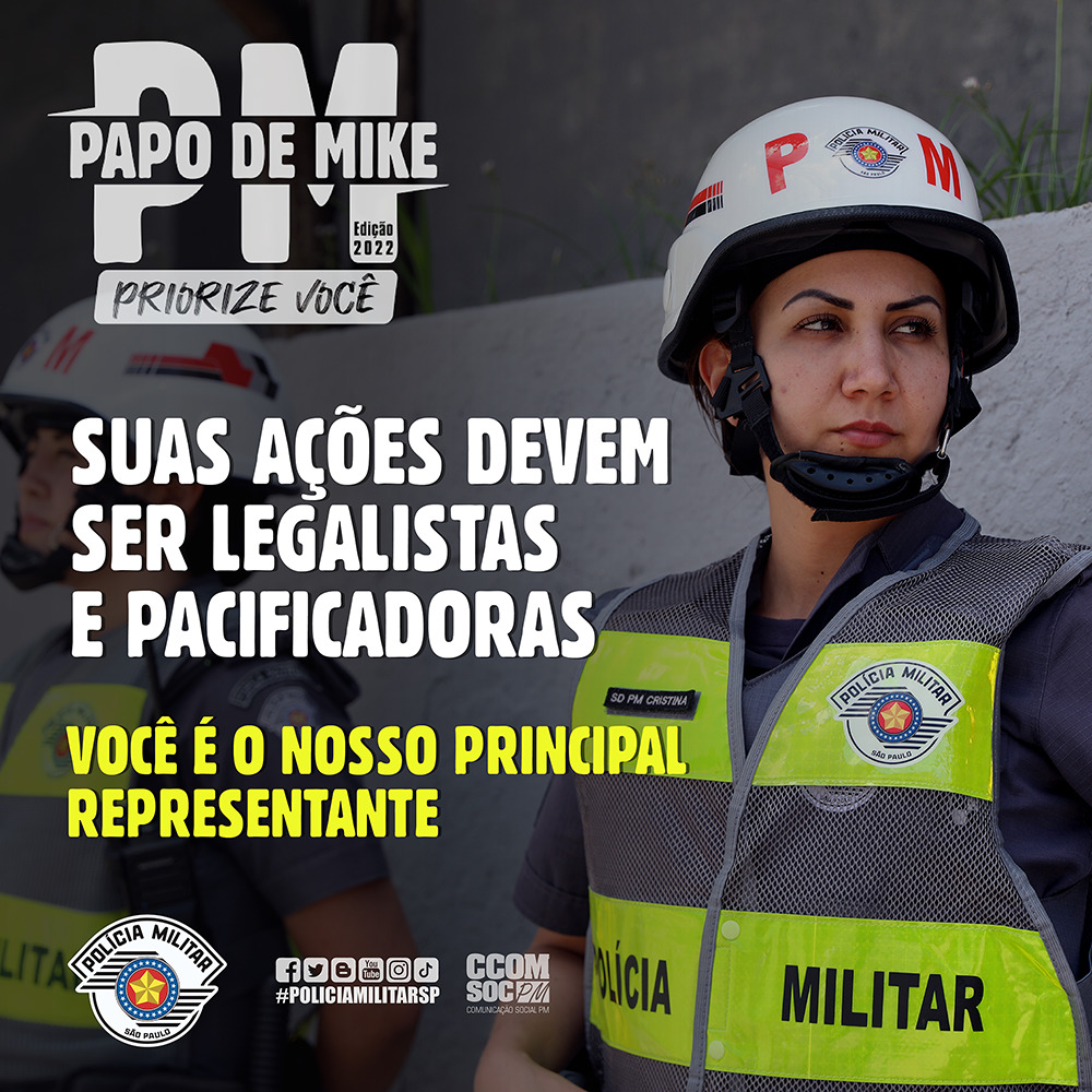 Suas ações devem ser legalistas e pacificadoras
