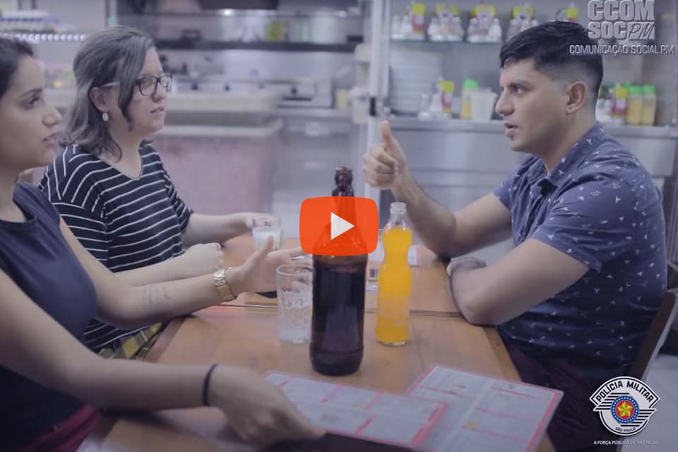 Não consuma bebida se estiver armado